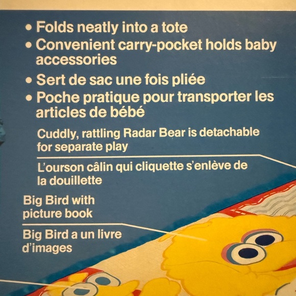 1990 Playskool Sesame Street Play Fold n Go Activity Blanket - Picture 9 of 9